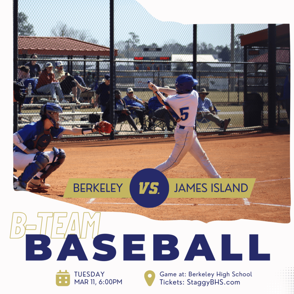 Berkeley B-Team Baseball Hosts James Island: Game Day&nbsp;Details