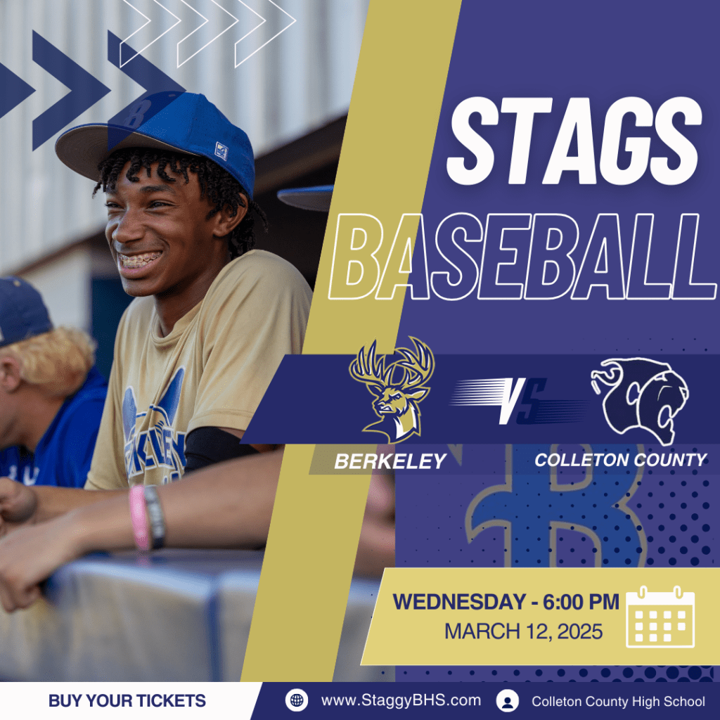 Berkeley Varsity Baseball Heads to Colleton County: Game Day&nbsp;Details