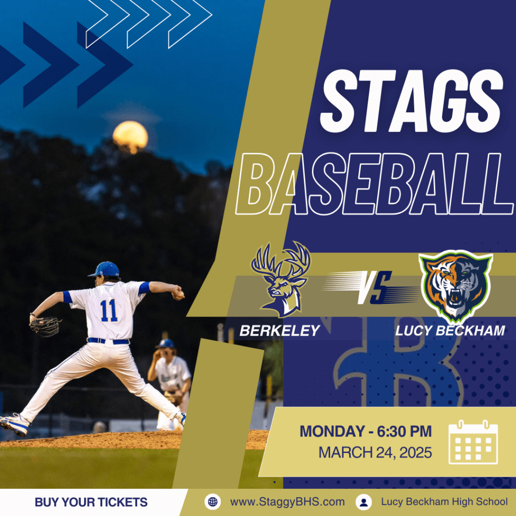 Berkeley Stags Baseball Road Game on March 24 to Lucy&nbsp;Beckham