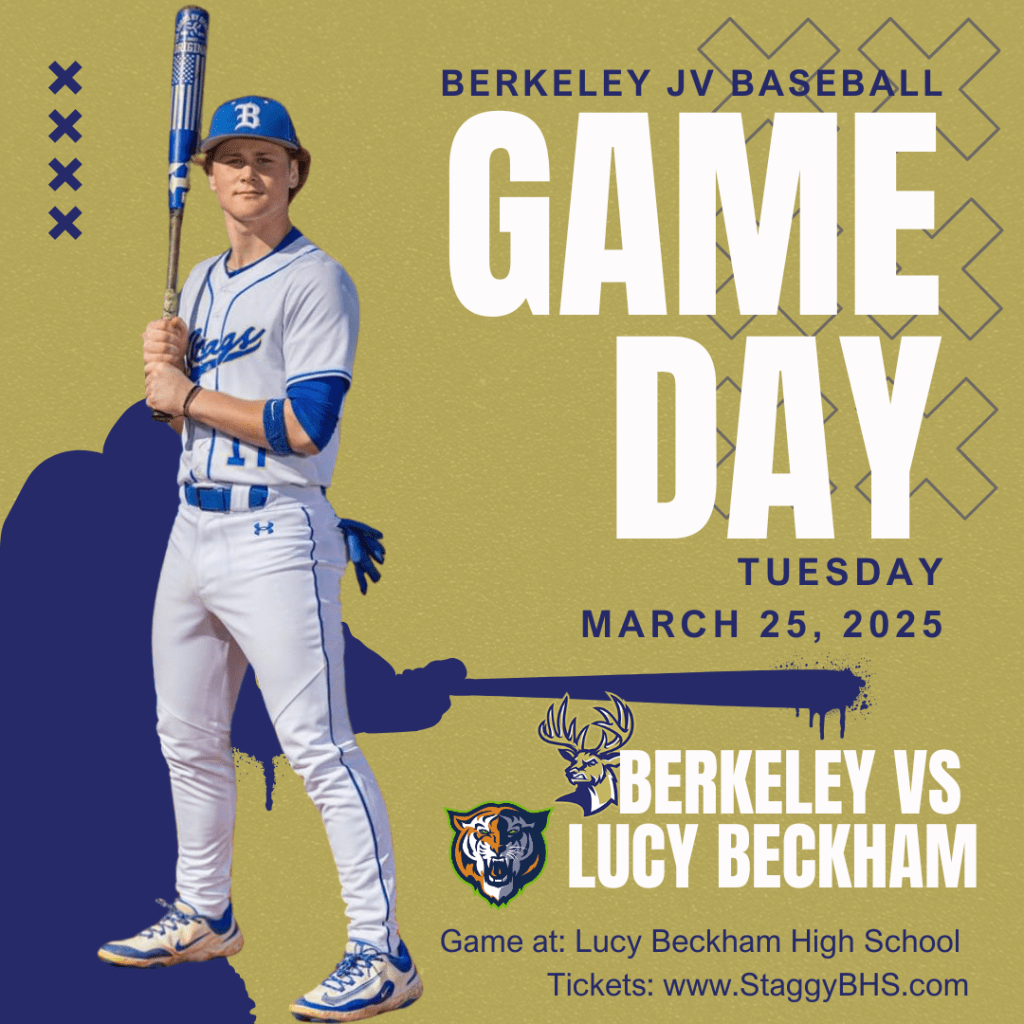 Berkeley JV Baseball Road Game: March 25 at Lucy&nbsp;Beckham