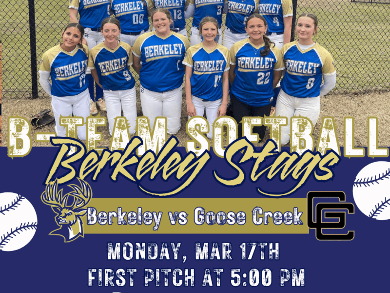 B-Team Softball: Berkeley vs. Goose Creek – March 17 Game&nbsp;Day