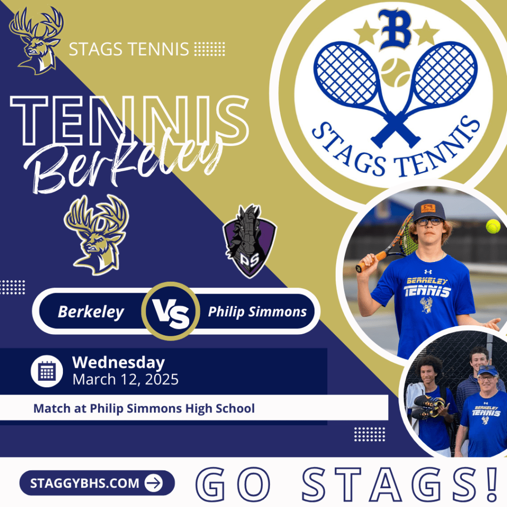 Berkeley Boys Tennis vs Philip Simmons: March 12th&nbsp;Matchup