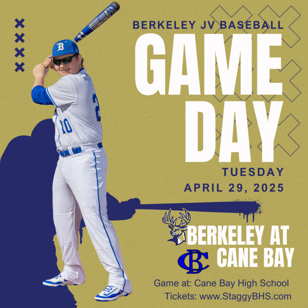 Berkeley JV Baseball Faces Cane Bay – April 29&nbsp;Matchup
