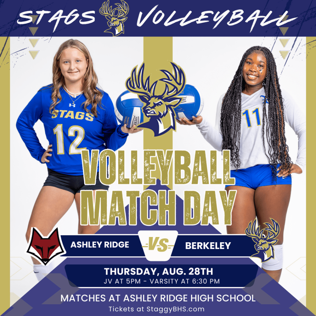 Join the Lady Stags at Ashley Ridge – Volleyball Match&nbsp;Info