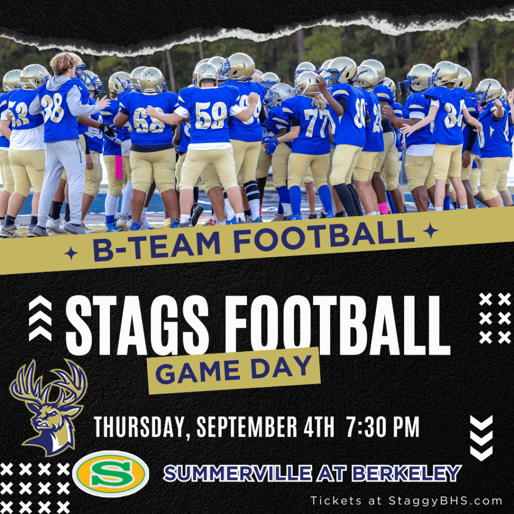 Join Us for Berkeley JV Football vs. Summerville – Sept&nbsp;4!