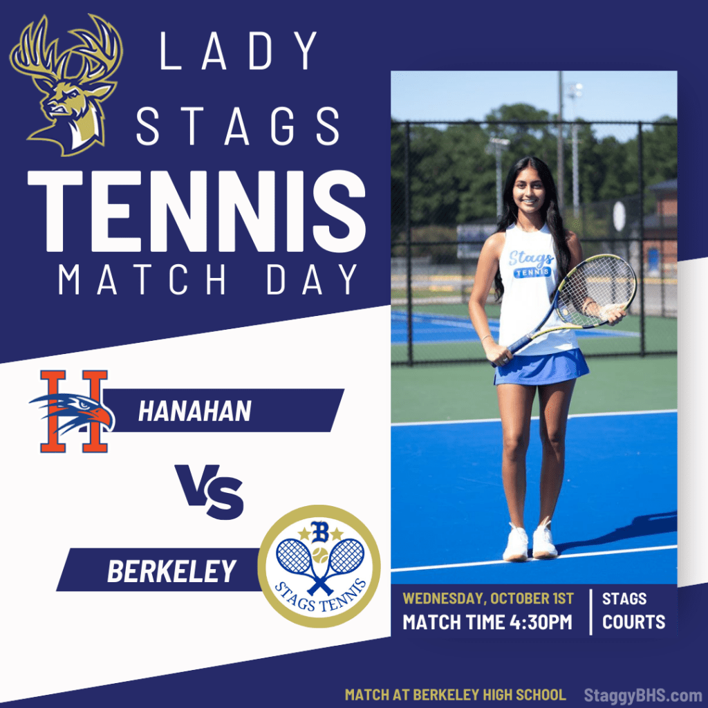 Berkeley Stags Tennis: Home Match vs.&nbsp;Hanahan