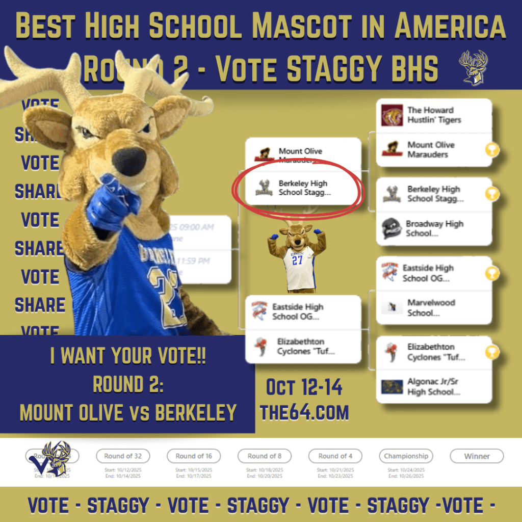 Vote Round 2 for Staggy BHS in Best Mascot in America&nbsp;Competition!