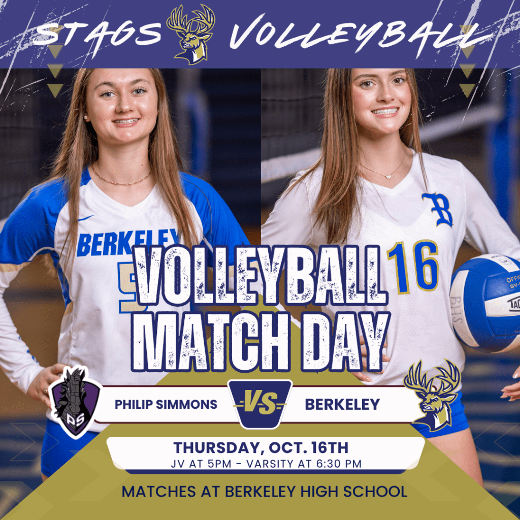Cheer for Berkeley Stags Volleyball Against Philip&nbsp;Simmons