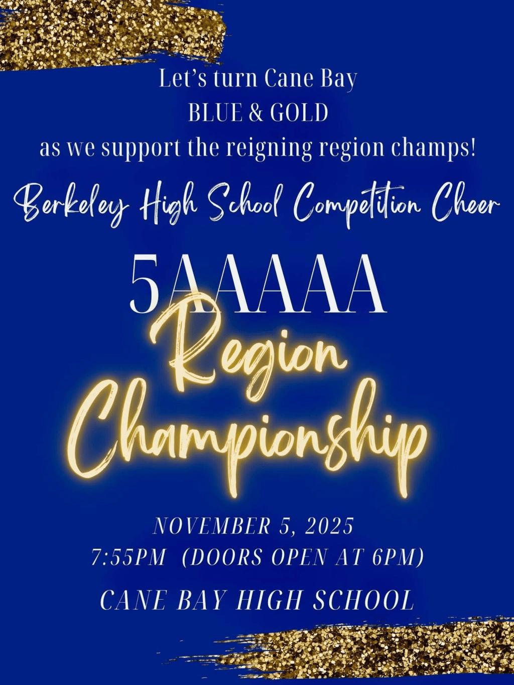 Cheer On Berkeley Stags at Region Championships&nbsp;Tonight!