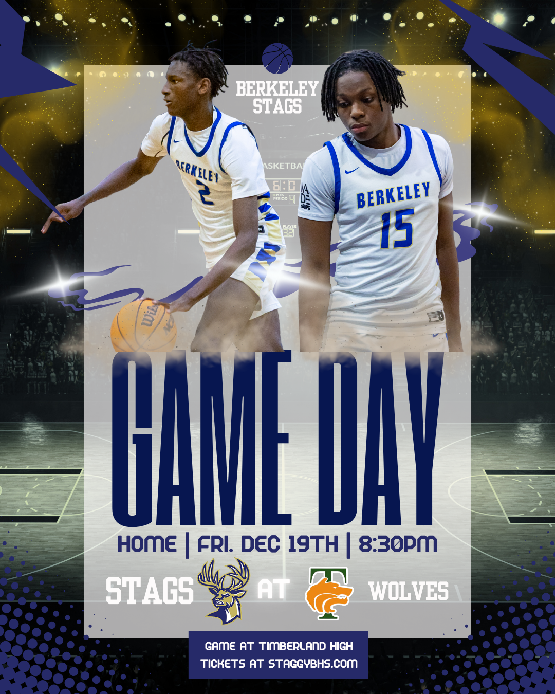 Berkeley Stags Basketball: Game Night at Timberland