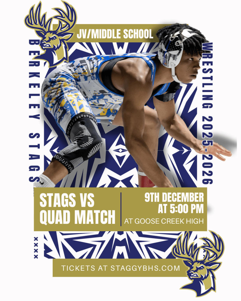 Join Us for the JV & Middle School Stags Wrestling Quad&nbsp;Match!