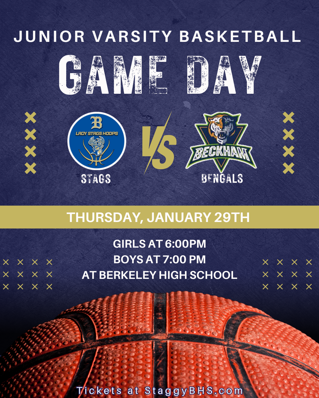 JV Stags Basketball Hosts Lucy Beckham at Home