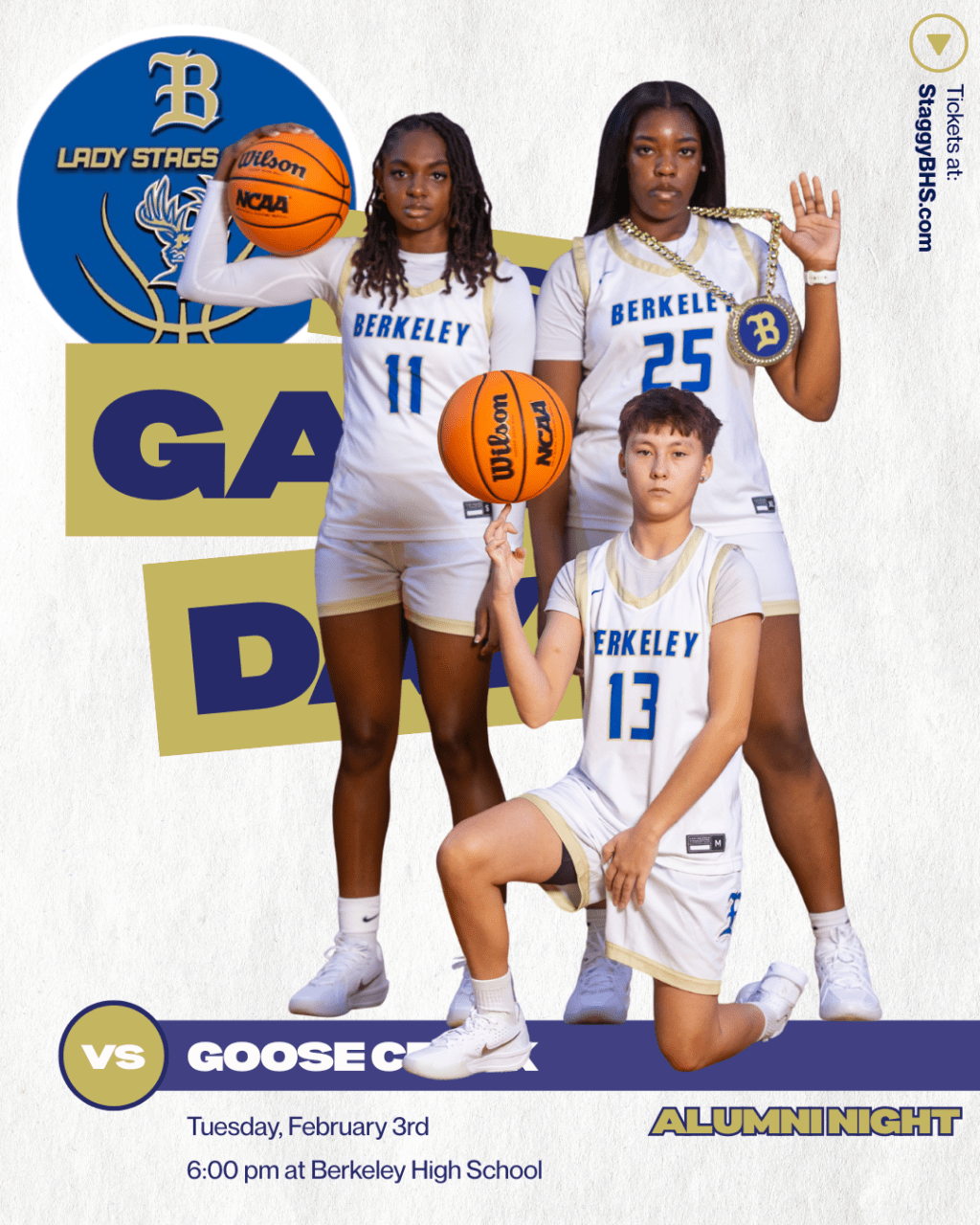 Lady Stags Hosting Gators for Alumni Night Tuesday Night&nbsp;Basketball!